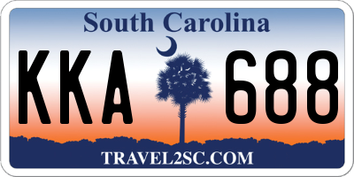 SC license plate KKA688