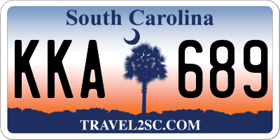 SC license plate KKA689