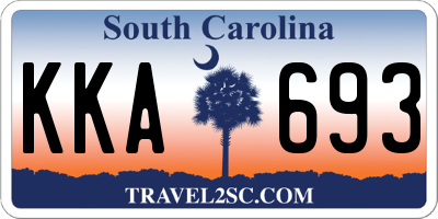 SC license plate KKA693