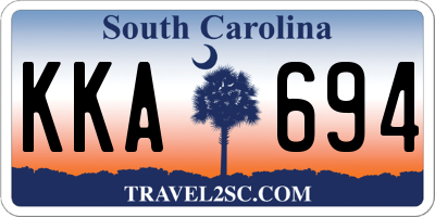 SC license plate KKA694
