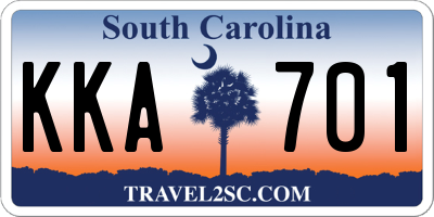 SC license plate KKA701