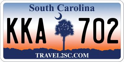 SC license plate KKA702