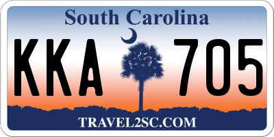 SC license plate KKA705