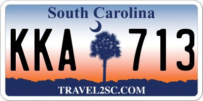 SC license plate KKA713