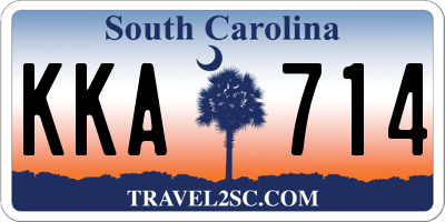 SC license plate KKA714