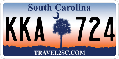 SC license plate KKA724