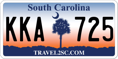 SC license plate KKA725