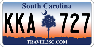 SC license plate KKA727