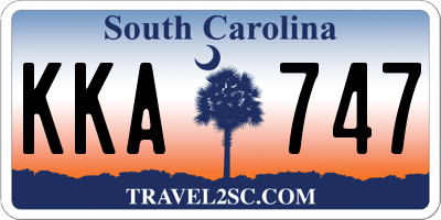 SC license plate KKA747