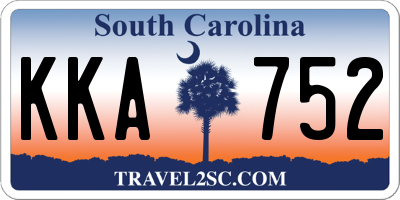 SC license plate KKA752