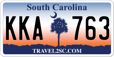 SC license plate KKA763