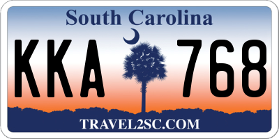 SC license plate KKA768