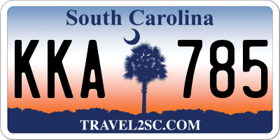 SC license plate KKA785