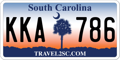 SC license plate KKA786