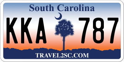 SC license plate KKA787
