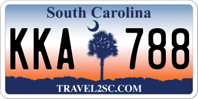 SC license plate KKA788