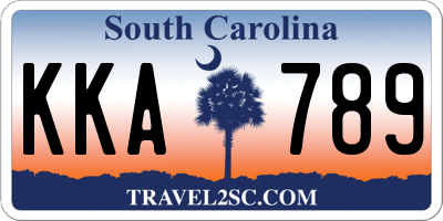 SC license plate KKA789
