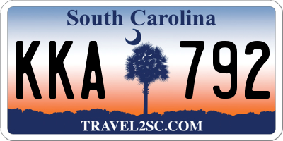 SC license plate KKA792