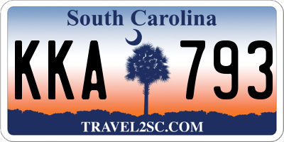 SC license plate KKA793