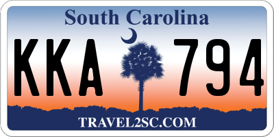 SC license plate KKA794
