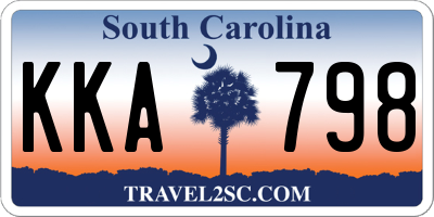 SC license plate KKA798