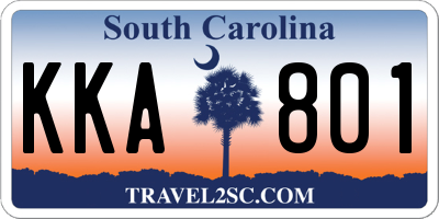 SC license plate KKA801
