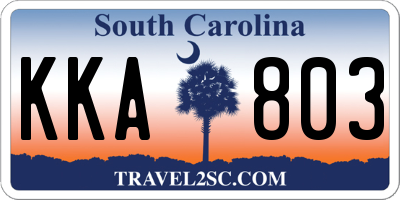 SC license plate KKA803