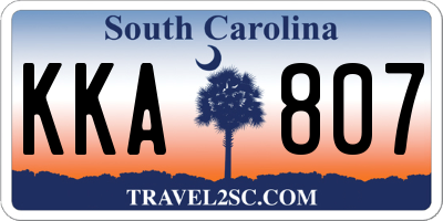 SC license plate KKA807