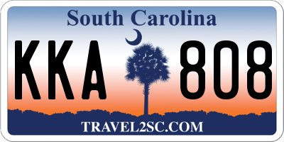 SC license plate KKA808