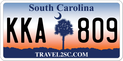 SC license plate KKA809