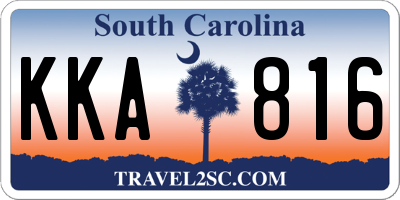 SC license plate KKA816