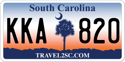 SC license plate KKA820