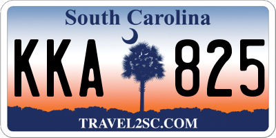 SC license plate KKA825