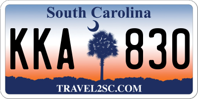 SC license plate KKA830
