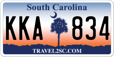 SC license plate KKA834