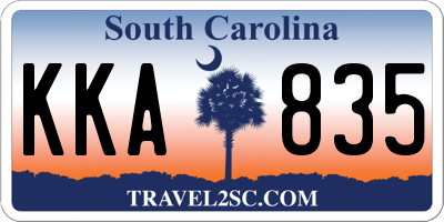 SC license plate KKA835