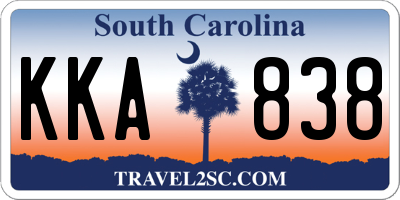 SC license plate KKA838