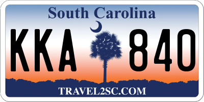 SC license plate KKA840