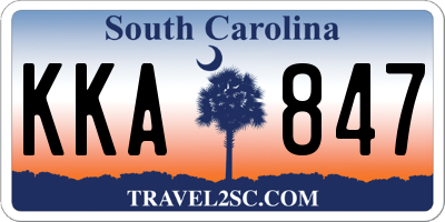 SC license plate KKA847