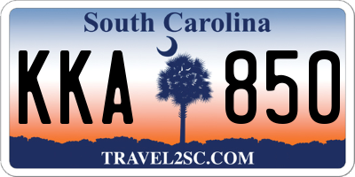 SC license plate KKA850