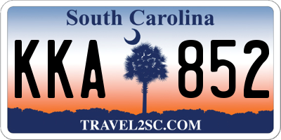 SC license plate KKA852
