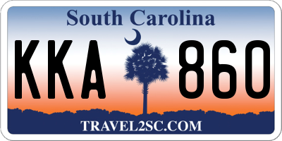 SC license plate KKA860