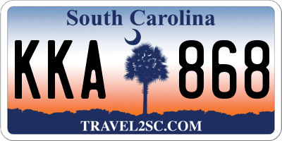 SC license plate KKA868