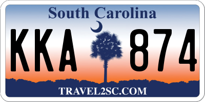 SC license plate KKA874
