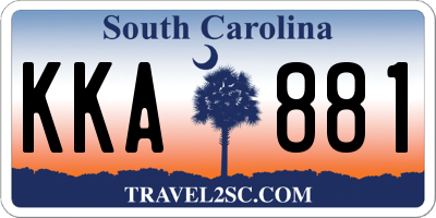 SC license plate KKA881