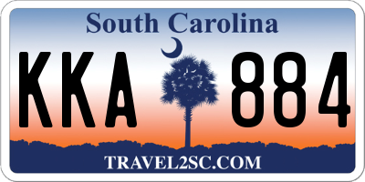 SC license plate KKA884