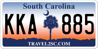 SC license plate KKA885