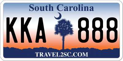 SC license plate KKA888