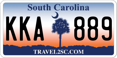 SC license plate KKA889