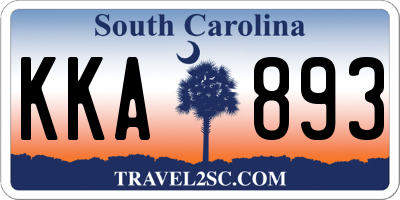 SC license plate KKA893